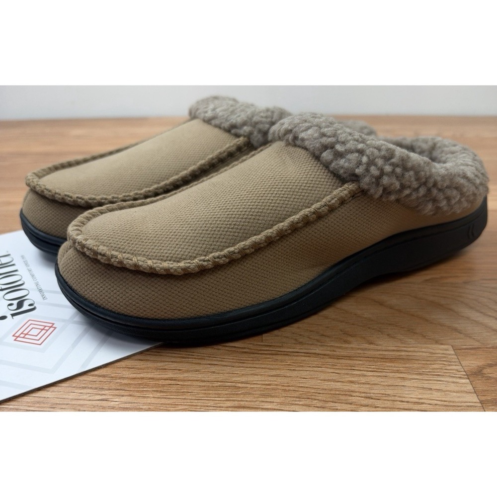 Isotoner Lewis Indoor/Outdoor Slippers Men's Size L 9.5-10.5 Memory Foam NEW